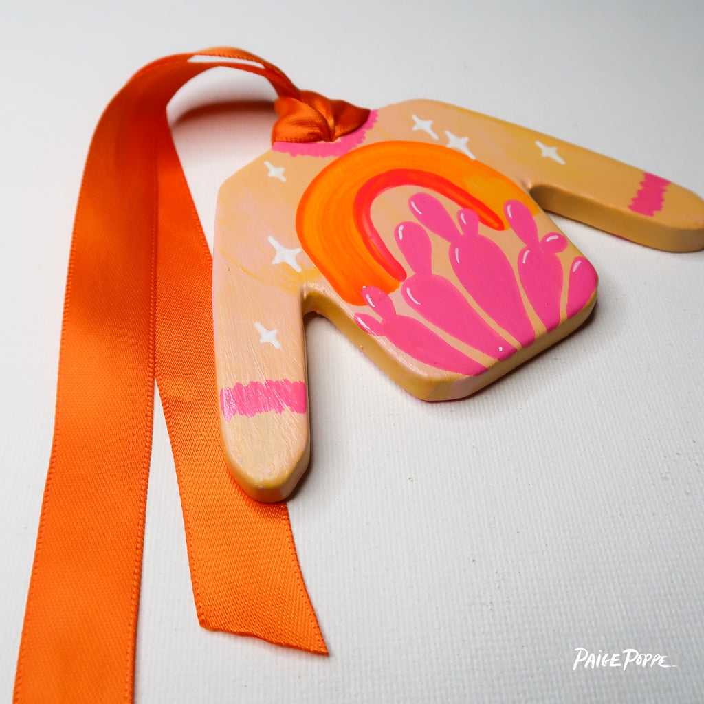 "Desert Magic" Handpainted Ceramic Ornament