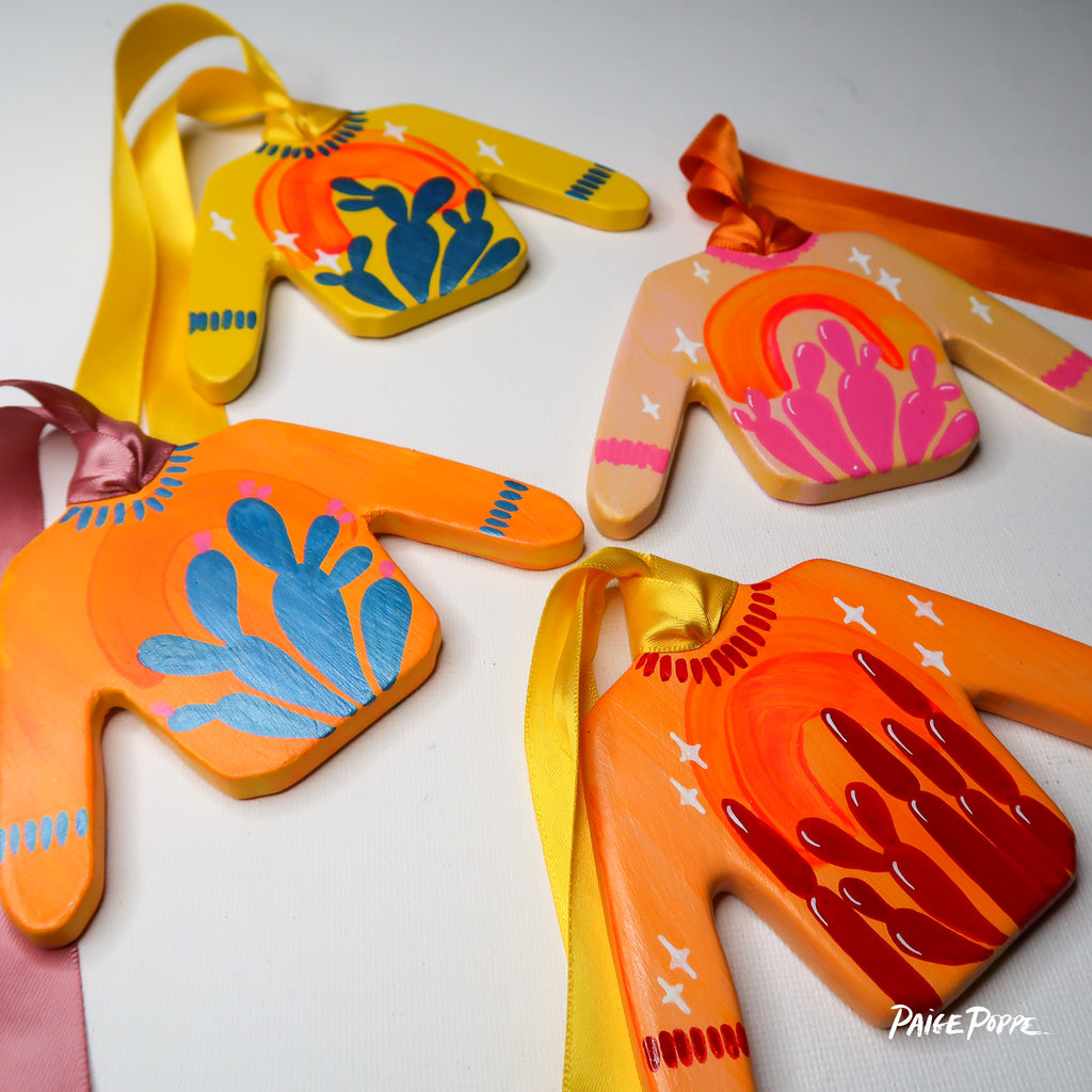 "Desert Magic" Handpainted Ceramic Ornament