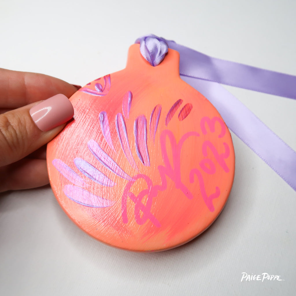 "Wings that Shine" Handpainted Ceramic Ornament