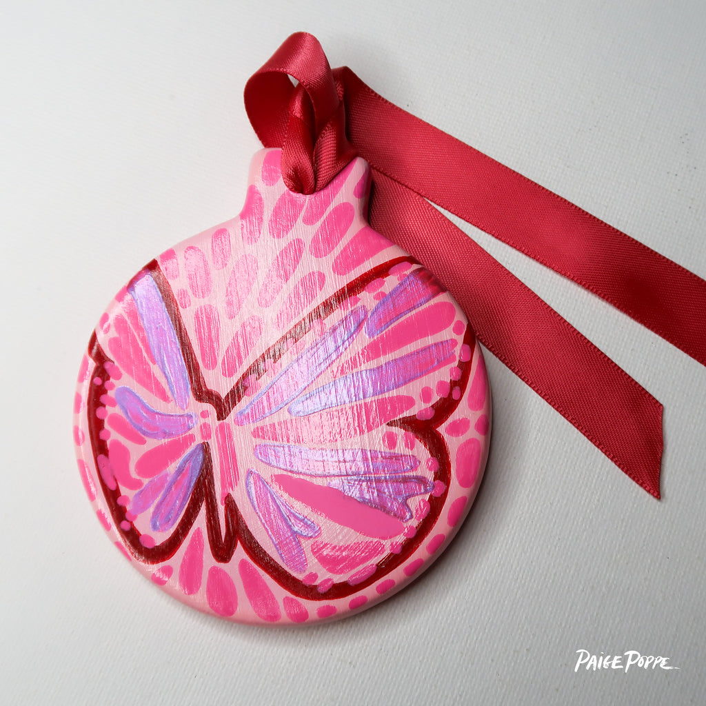 "Fly Dancer" Handpainted Ceramic Ornament