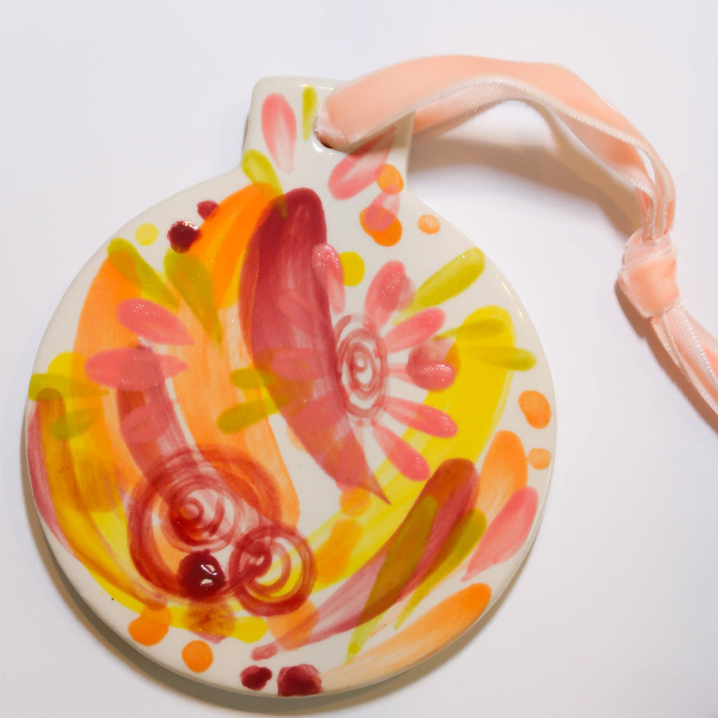 "Boldest Brushstrokes" Handpainted Ceramic Ornament