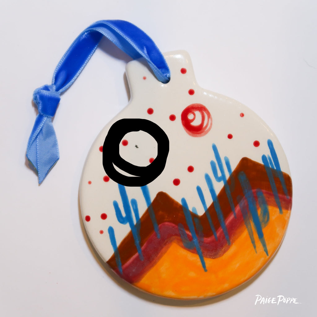 IMPERFECT "Sonoran Skies" Handpainted Ceramic Ornament