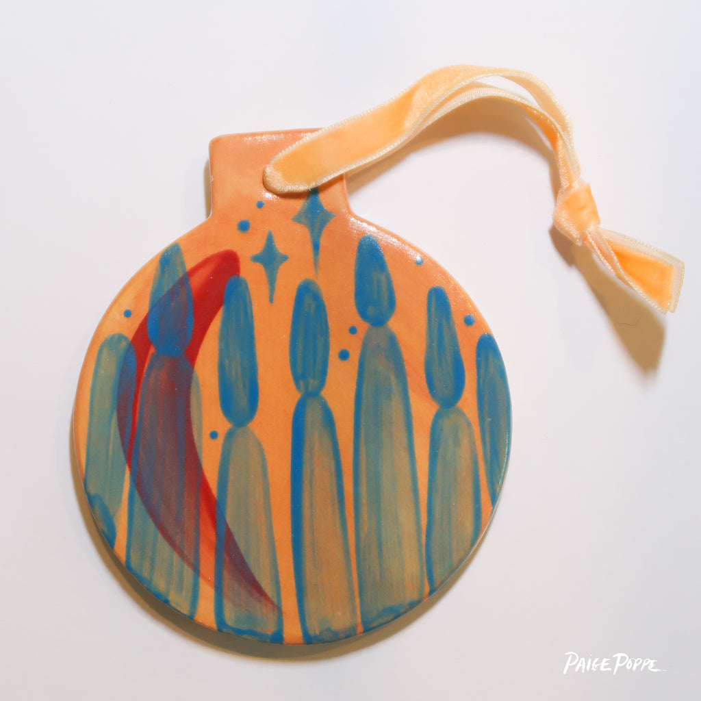 "Sunset Glow" Handpainted Ceramic Ornament