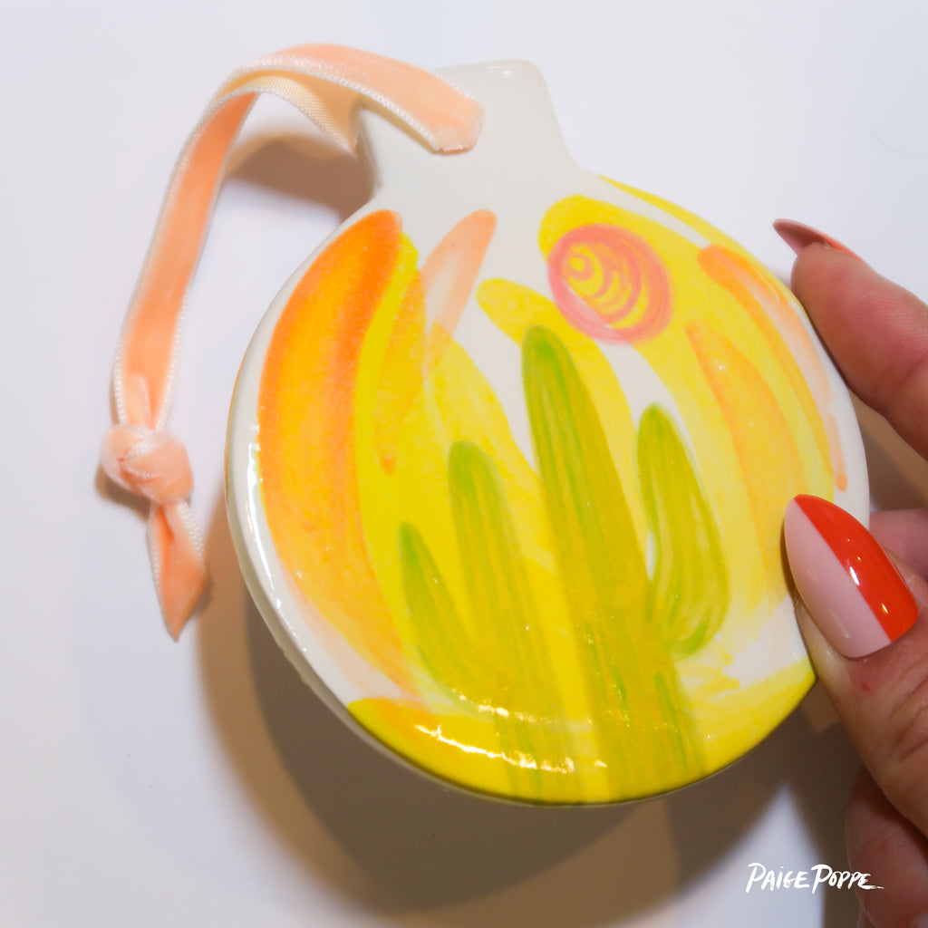 "Sunrise Sonora" Handpainted Ceramic Ornament