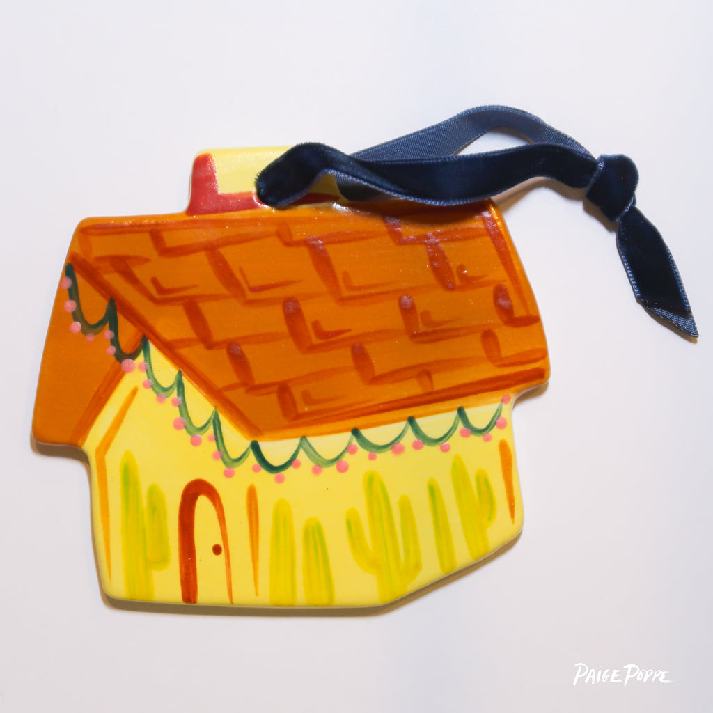 "Sonoran Chateau" Handpainted Ceramic Ornament