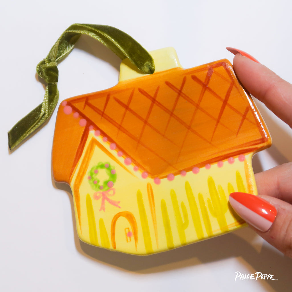 "Desert Abode" Handpainted Ceramic Ornament