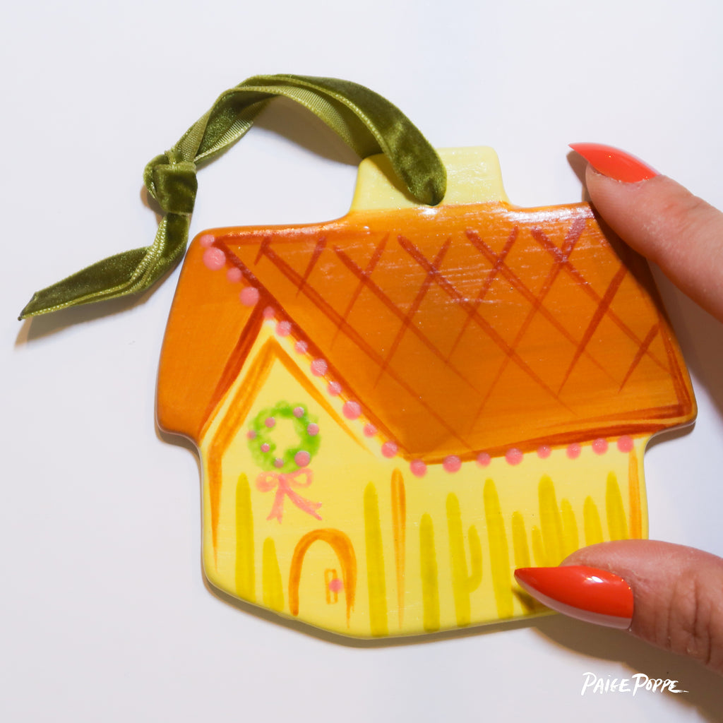 "Desert Abode" Handpainted Ceramic Ornament