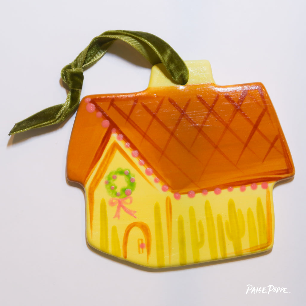 "Desert Abode" Handpainted Ceramic Ornament