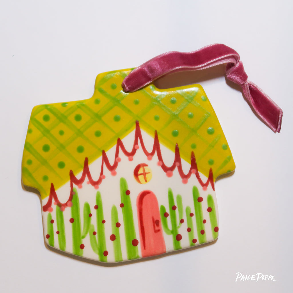 "Desert Festivities" Handpainted Ceramic Ornament