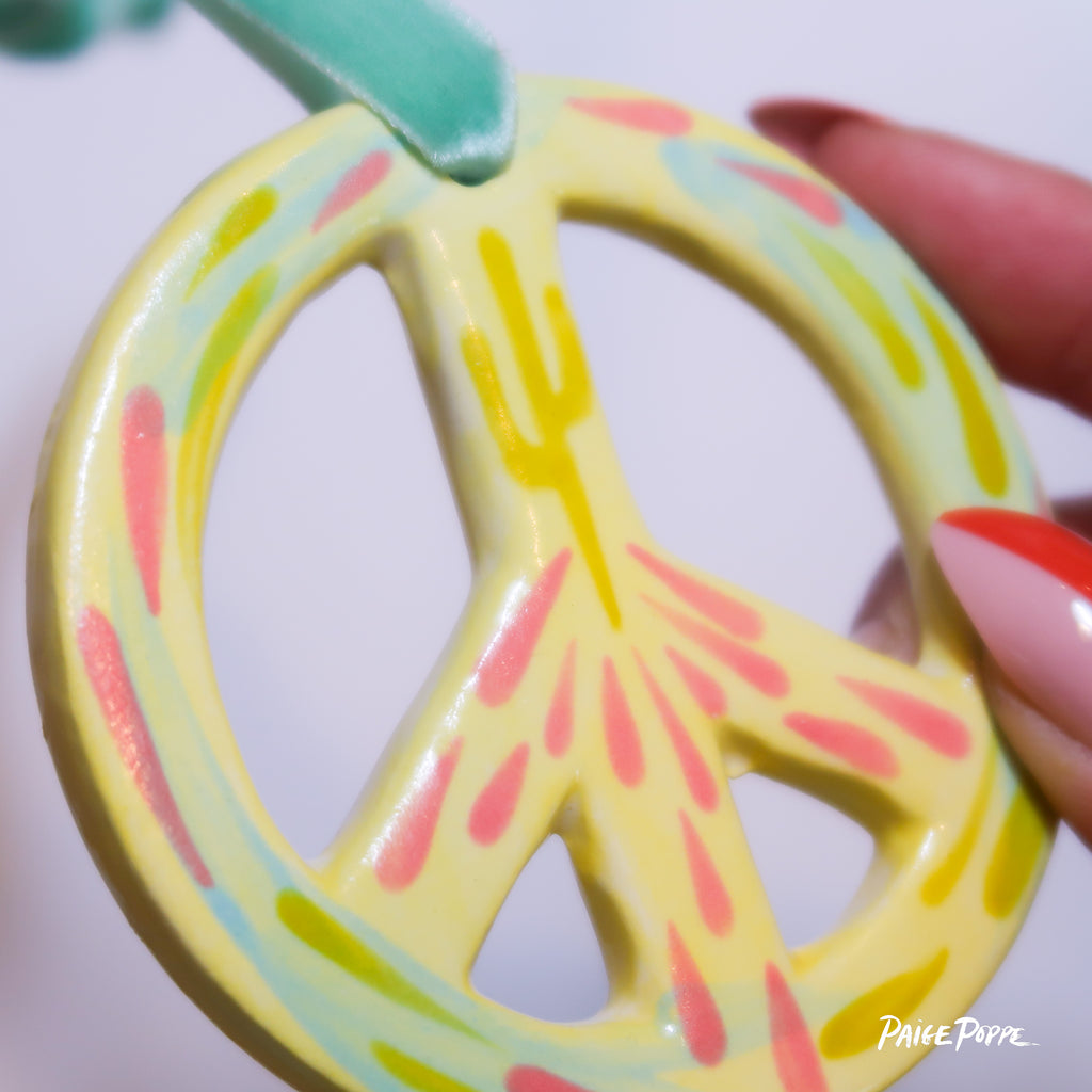 "Peaceful Saguaro" Handpainted Ceramic Ornament