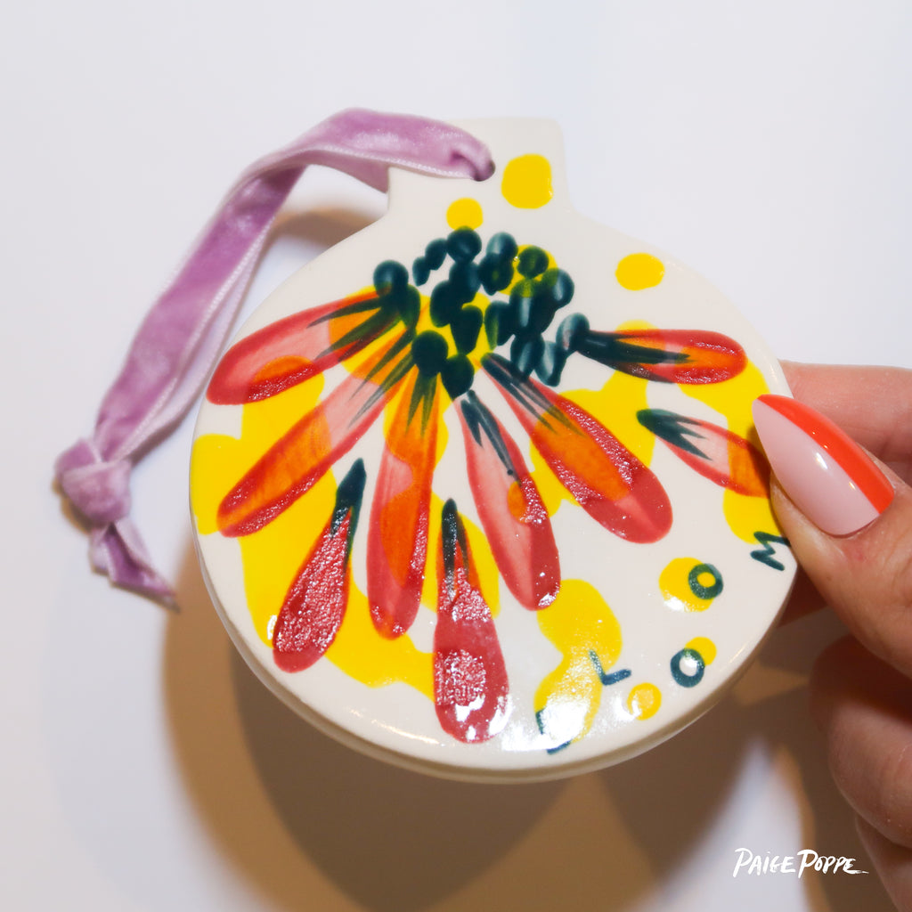 "BLOOM Baby" Handpainted Ceramic Ornament