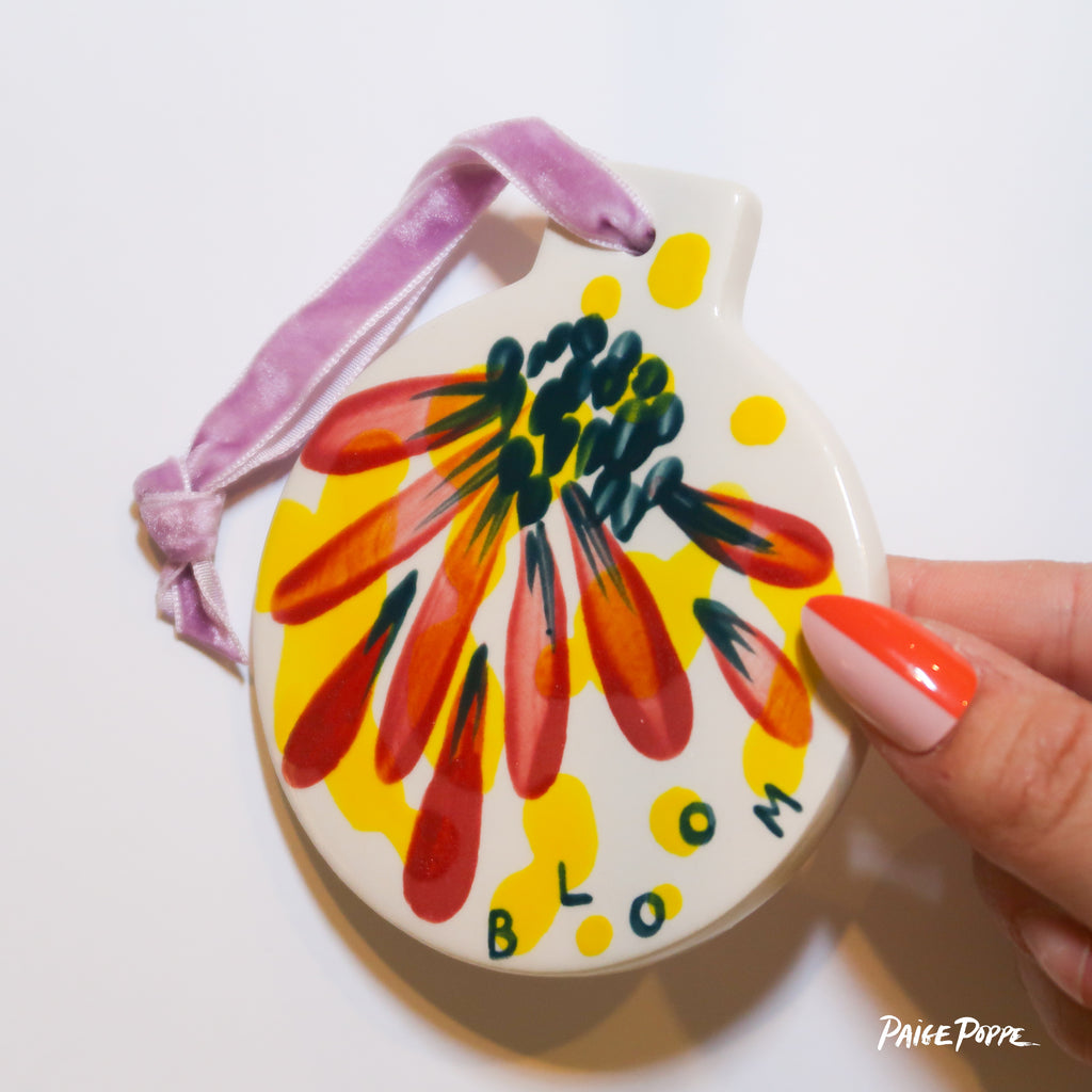 "BLOOM Baby" Handpainted Ceramic Ornament