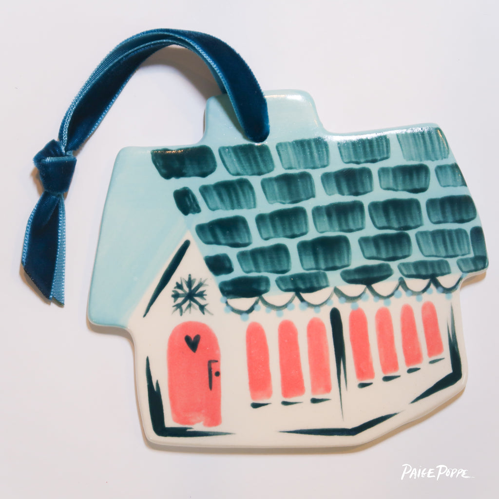 "Winter Wonderland" Handpainted Ceramic Ornament