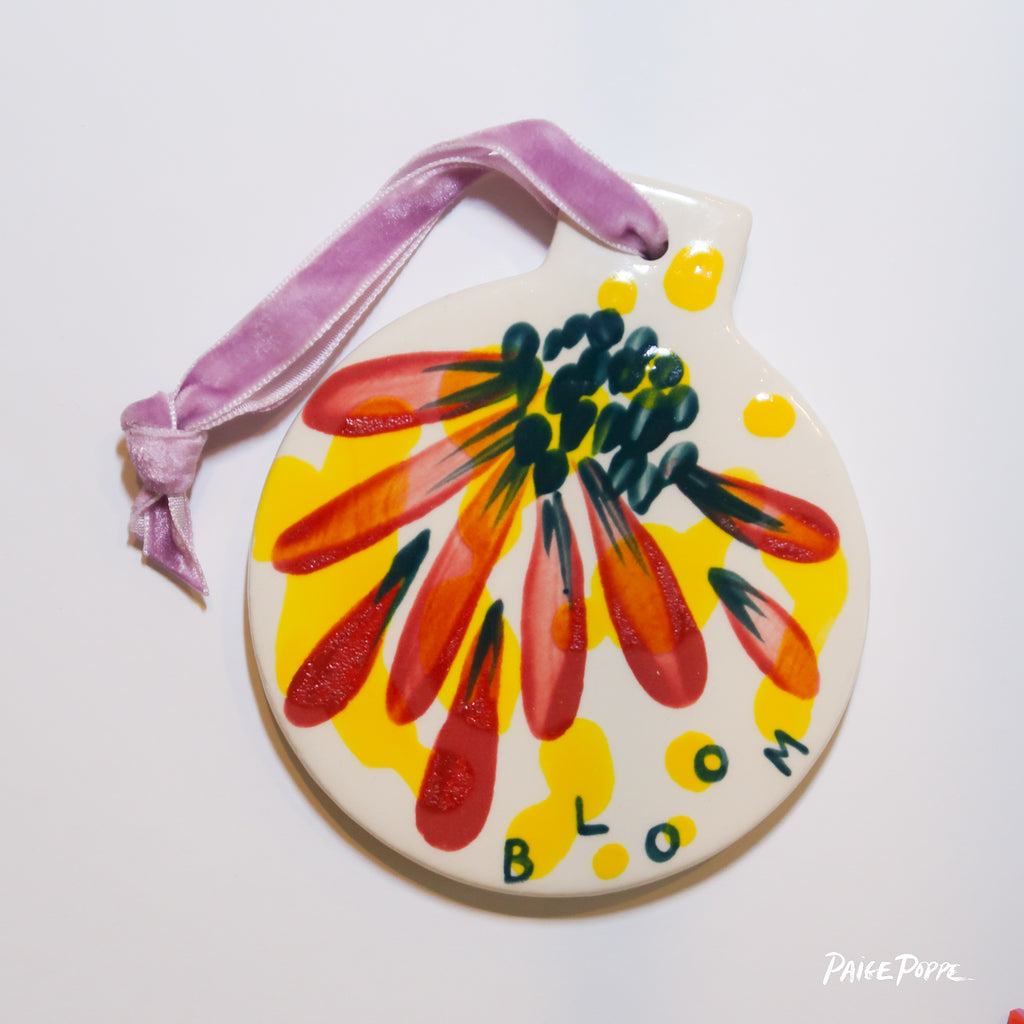 "BLOOM Baby" Handpainted Ceramic Ornament