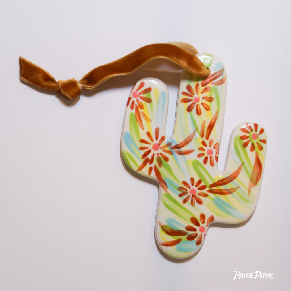 "Groovy Babe" Handpainted Ceramic Ornament