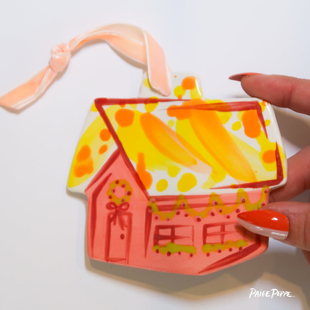 "Hygge Home" Handpainted Ceramic Ornament