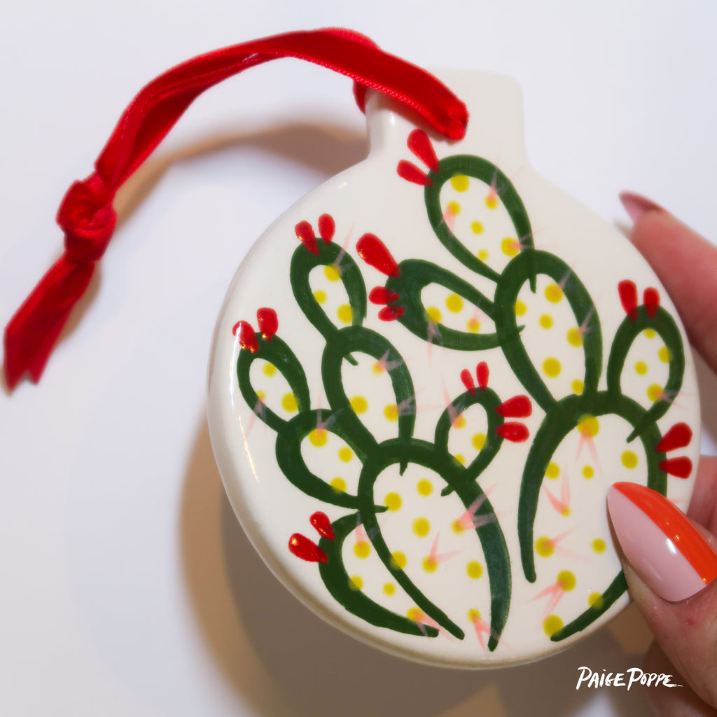 "Dance of the Desert" Handpainted Ceramic Ornament