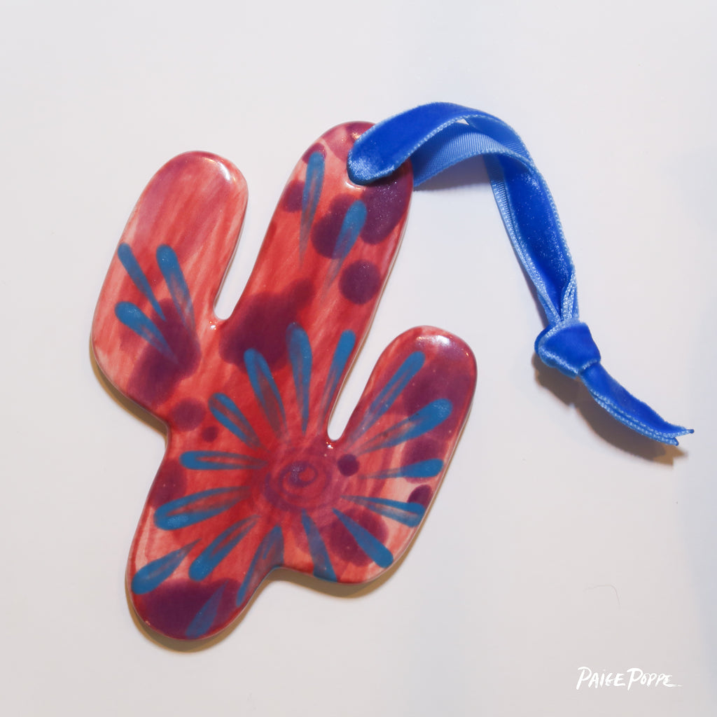 "Sonoran Swirls" Handpainted Ceramic Ornament