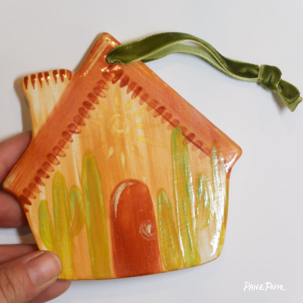 "Sonoran Gingerbread" Handpainted Ceramic Ornament