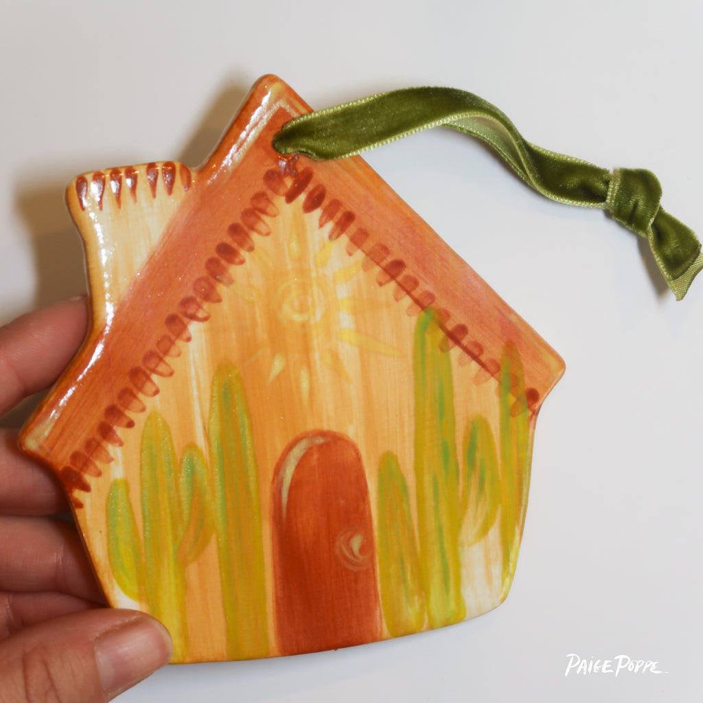 "Sonoran Gingerbread" Handpainted Ceramic Ornament