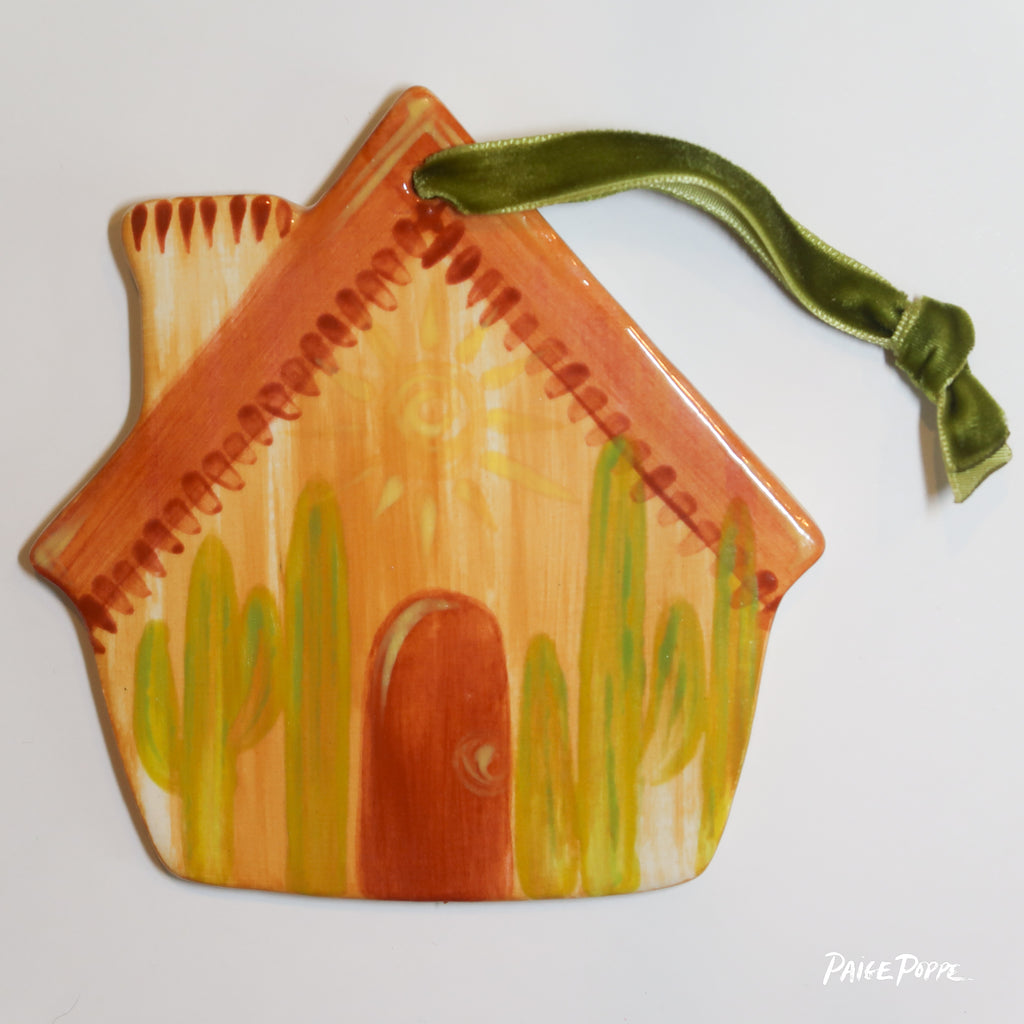 "Sonoran Gingerbread" Handpainted Ceramic Ornament