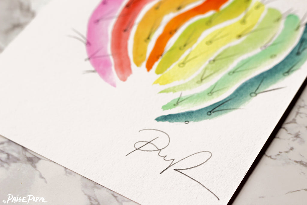 "Barrel of Brushstrokes" Watercolor Art Print