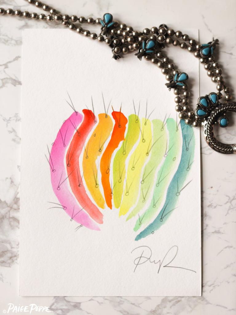 "Barrel of Brushstrokes" Watercolor Art Print