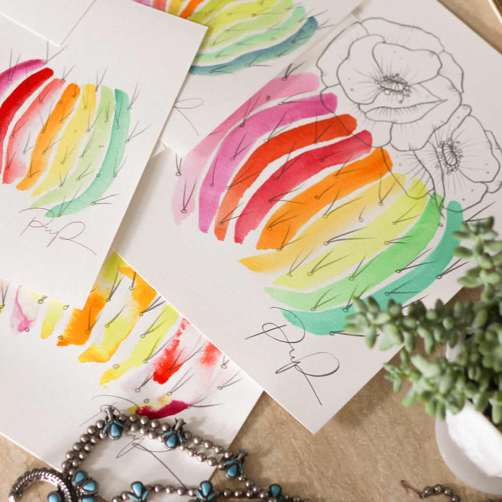 "Rainbow Barrel" Watercolor Art Print