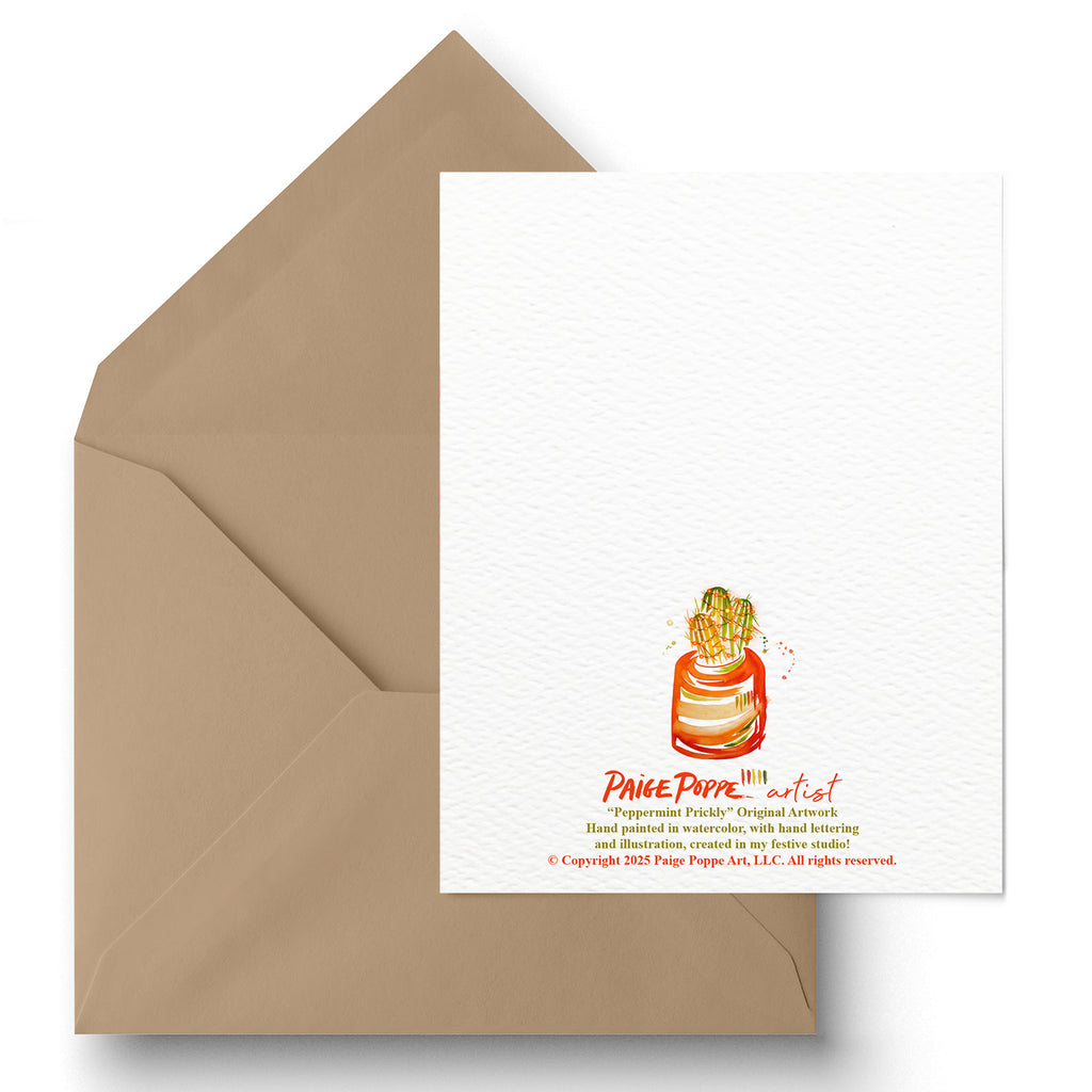 "Peppermint Prickly" Holiday Greeting Card