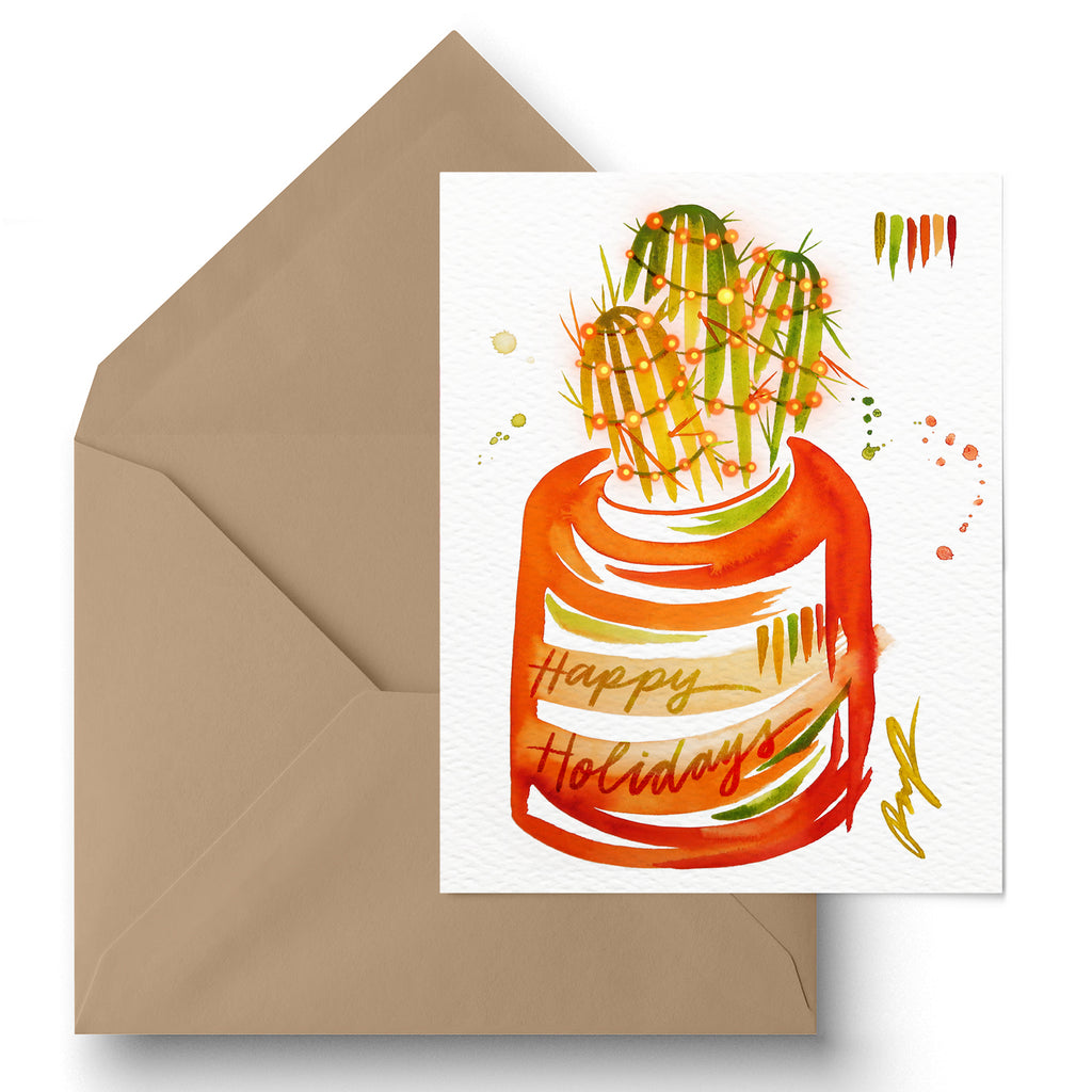 "Peppermint Prickly" Holiday Greeting Card