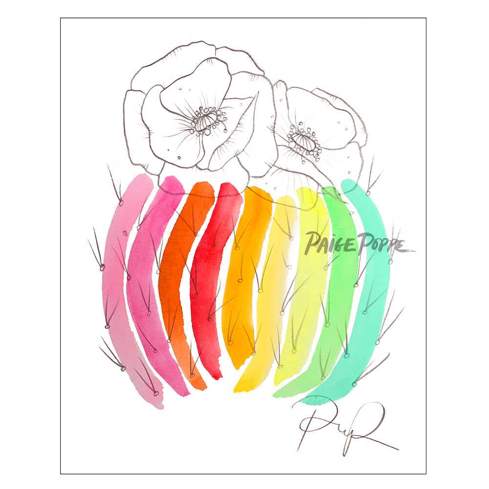 "Rainbow Barrel" Watercolor Art Print