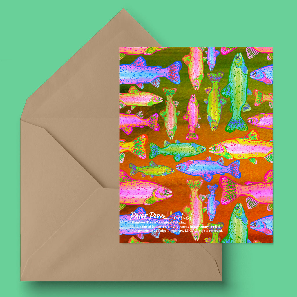"Rainbow Trout" Birthday Card