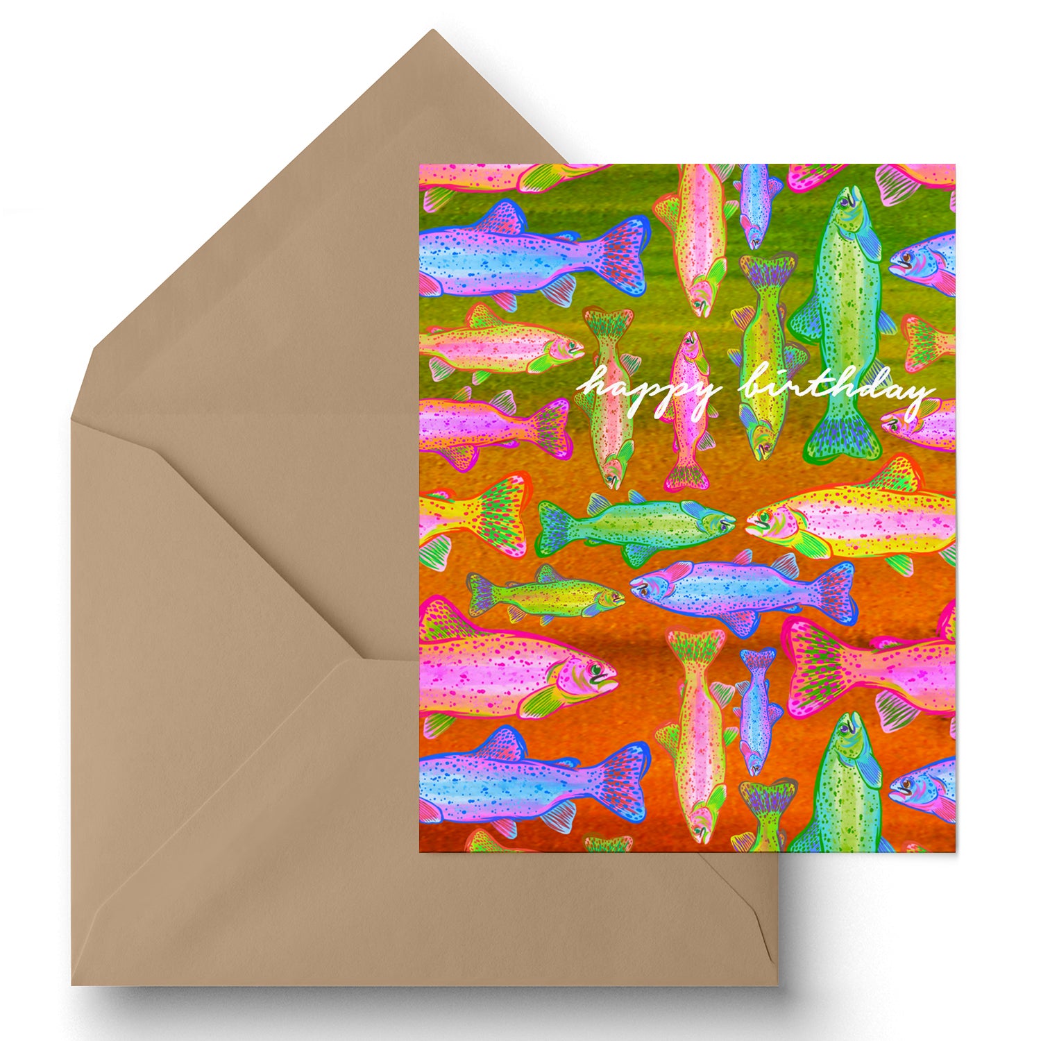 Rainbow Trout Birthday Card – Paige Poppe Art