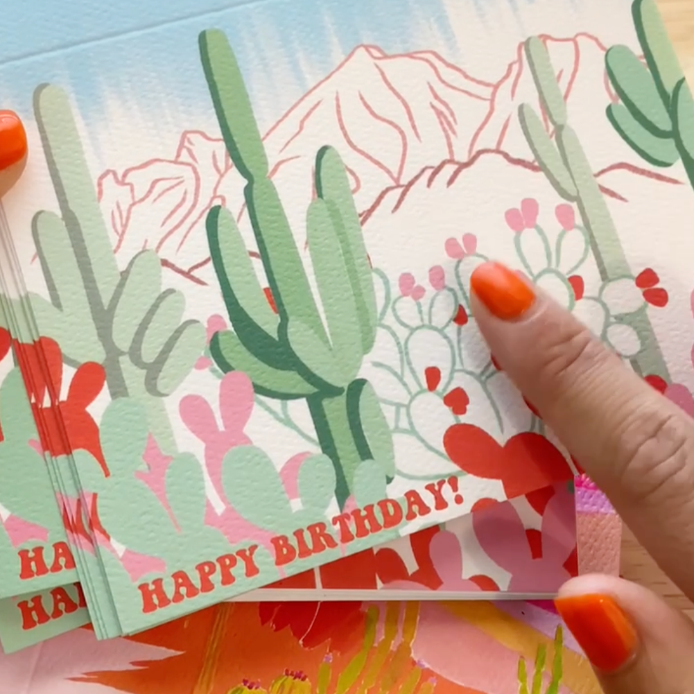 Rainbow Trout Birthday Card – Paige Poppe Art