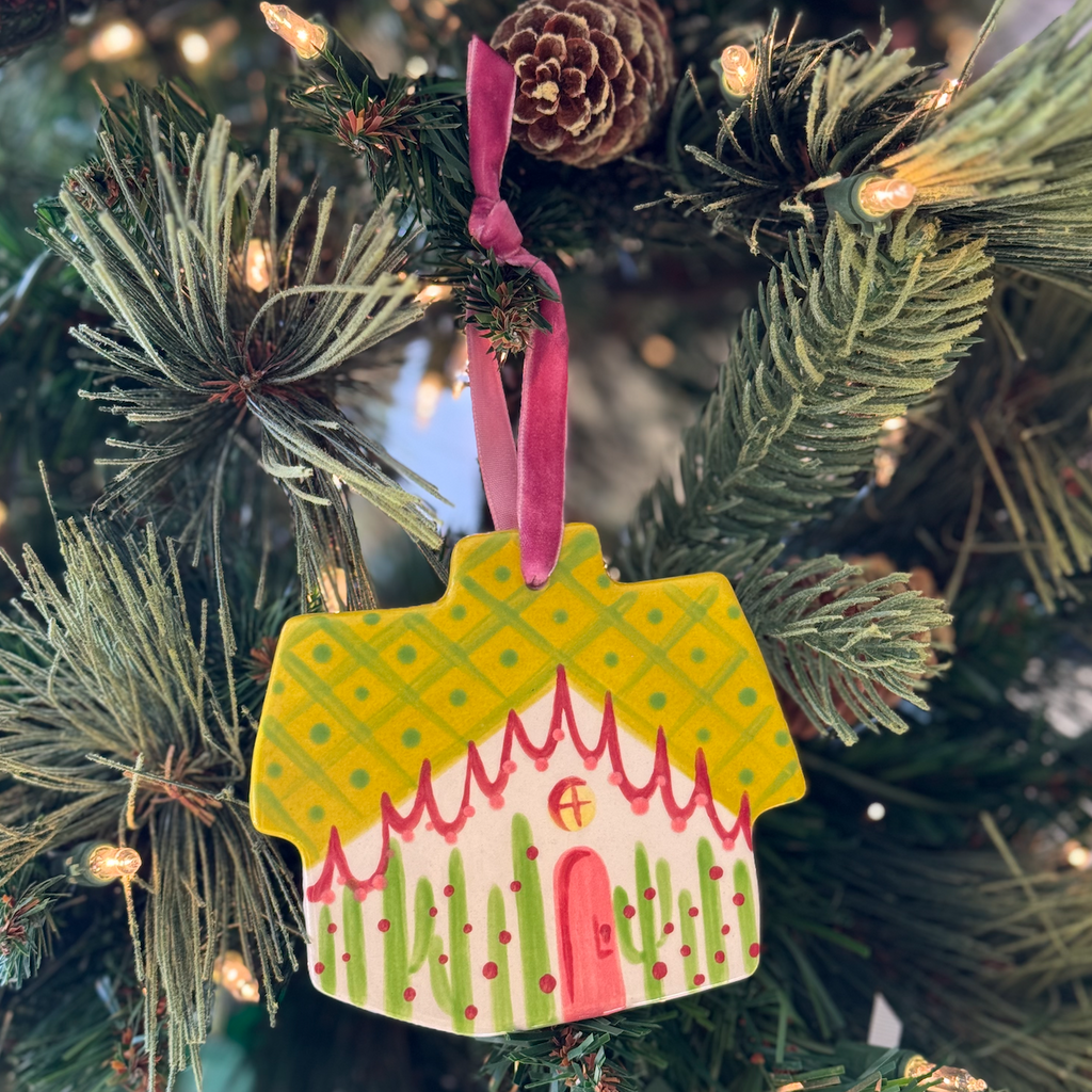 "Desert Festivities" Handpainted Ceramic Ornament