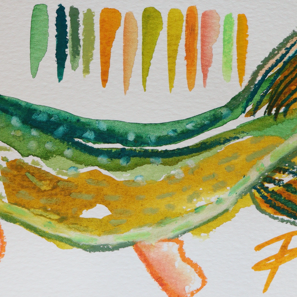 "Dancing Northern" Original Watercolor on Paper