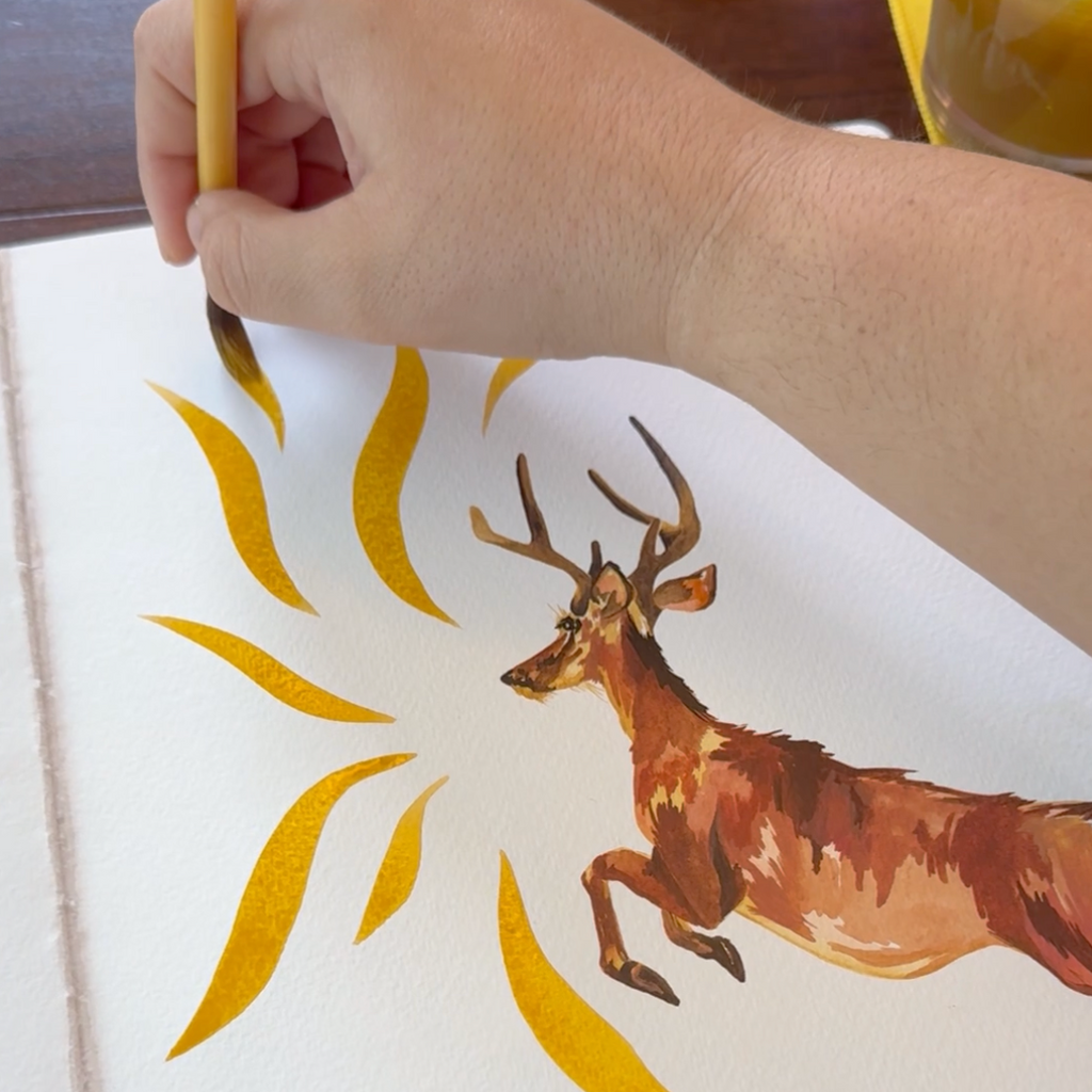 "Botanical Buck" Holiday Greeting Card