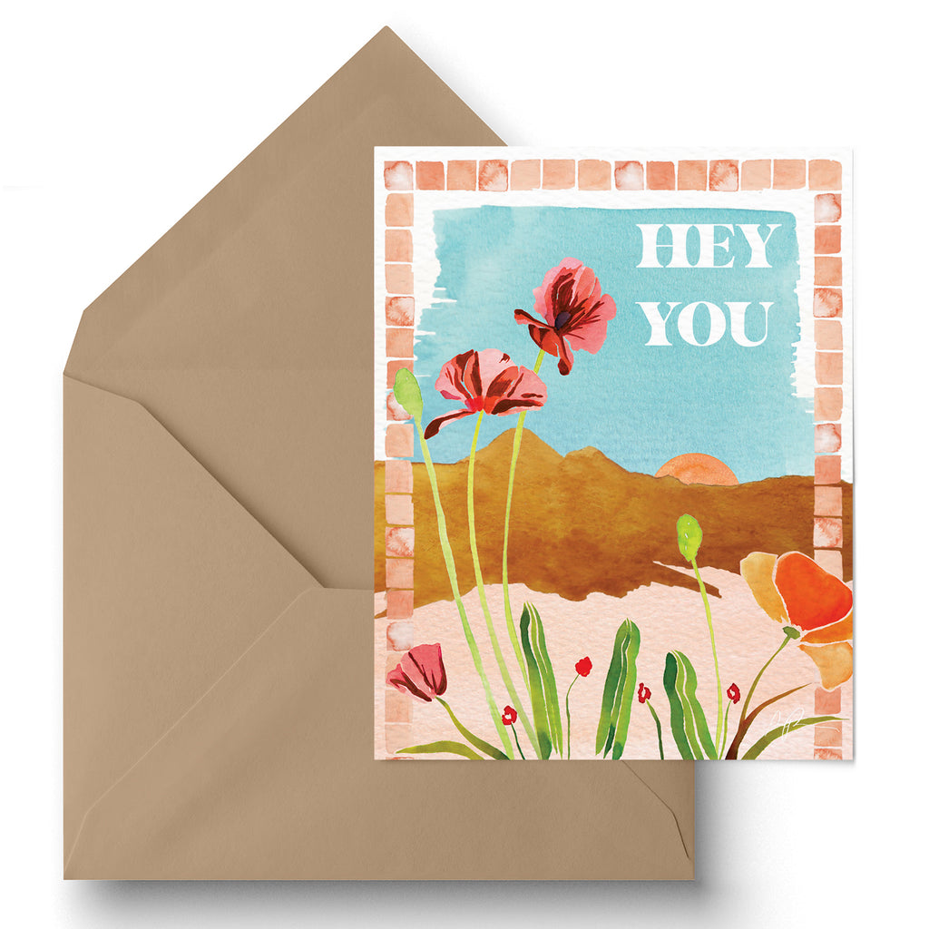 "Hey You" Seaside Greeting Card