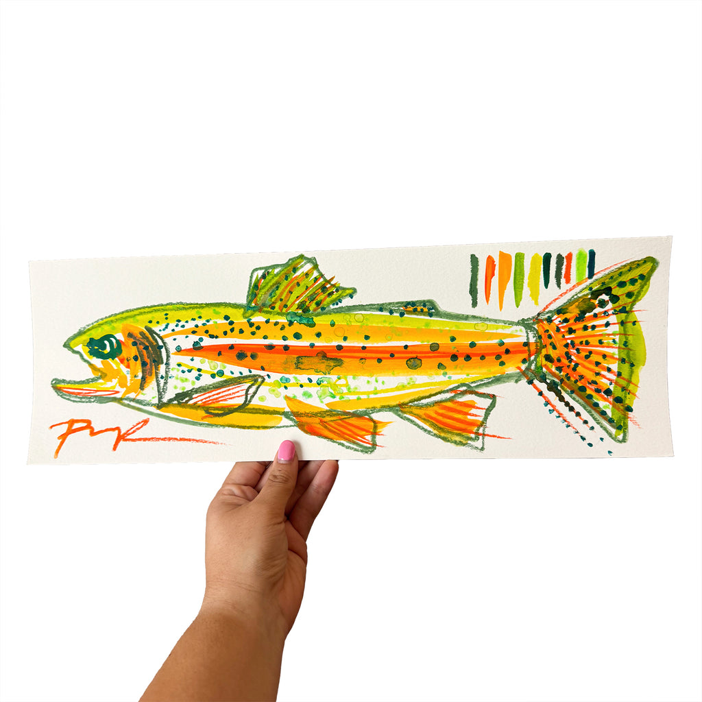 "Basil Trout" Original Watercolor on Paper