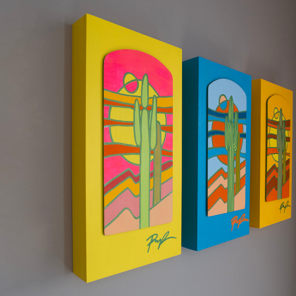"Bright Oasis" Original Painting on Cradled Wood Panel
