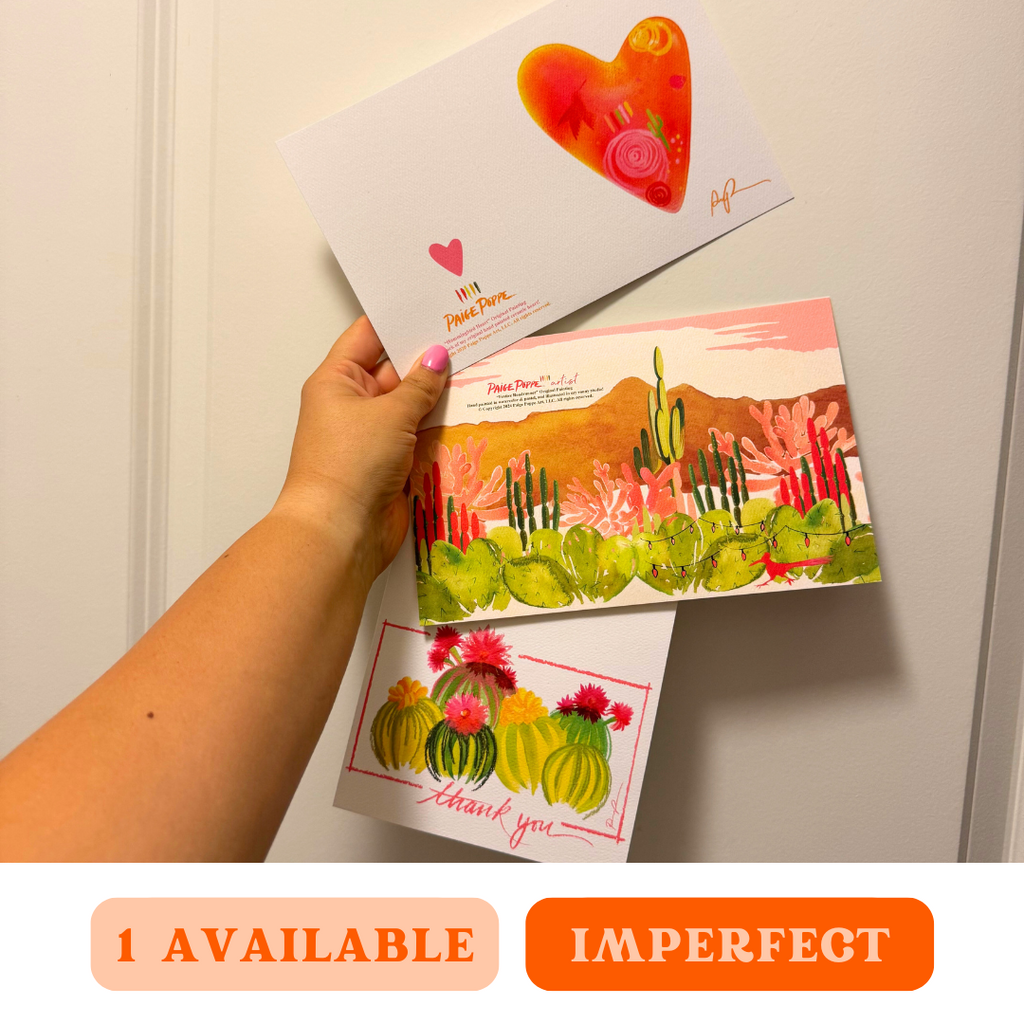 Set of 3 - Imperfect Fold Greeting Cards