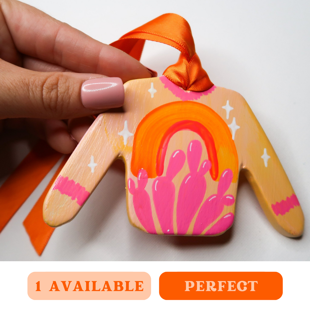 "Desert Magic" Handpainted Ceramic Ornament