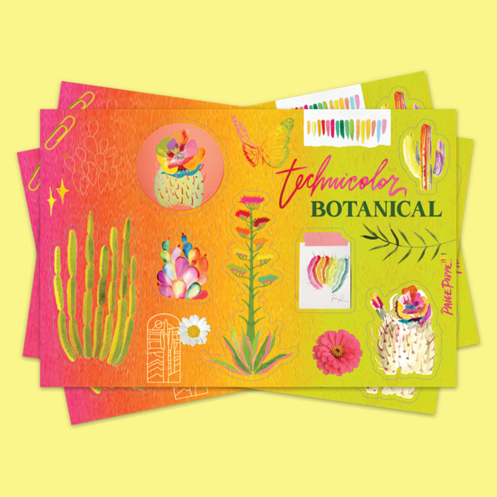 "Technicolor Botanical" Sticker Sheet