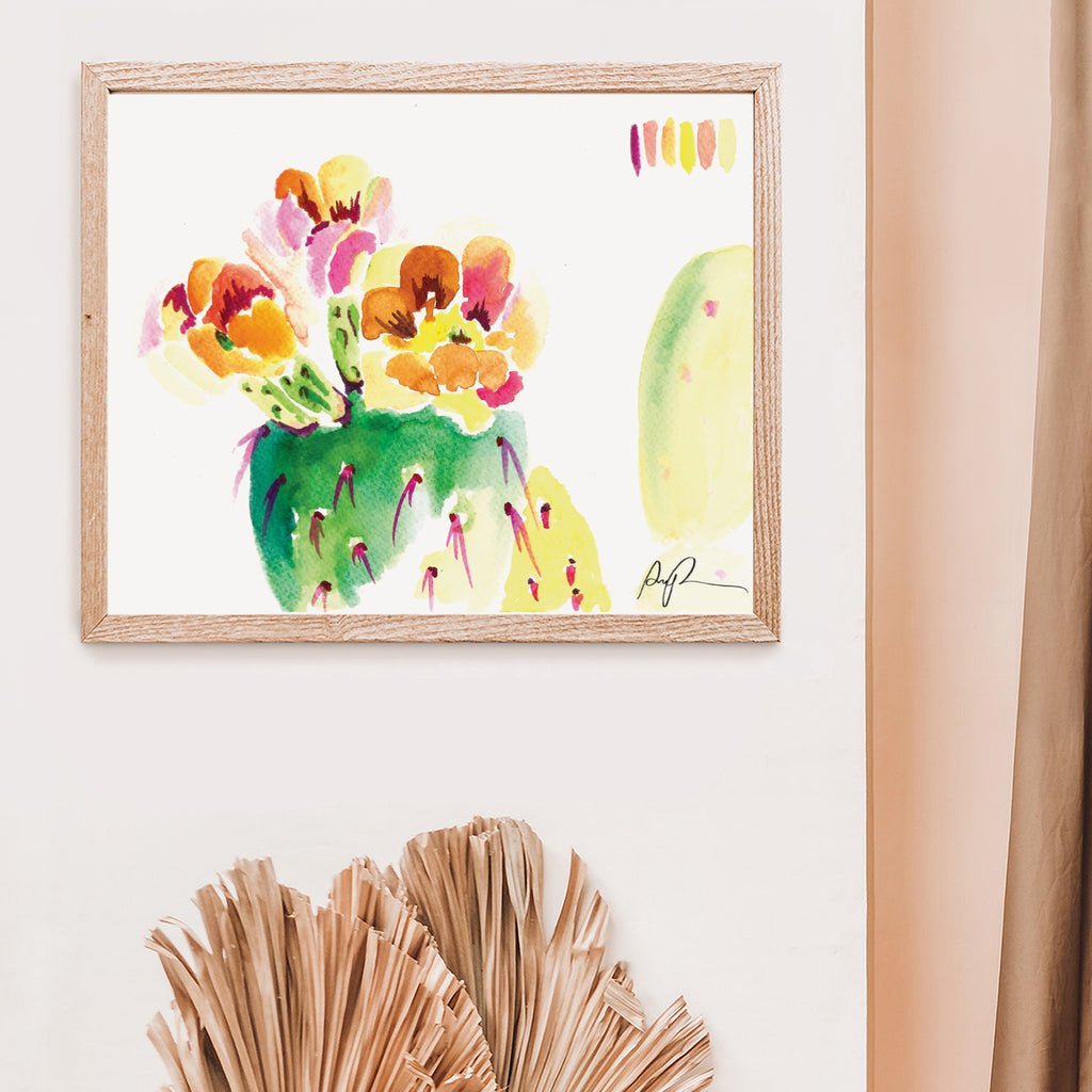 "Technicolor Prickly Pear" 11x14 Art Print