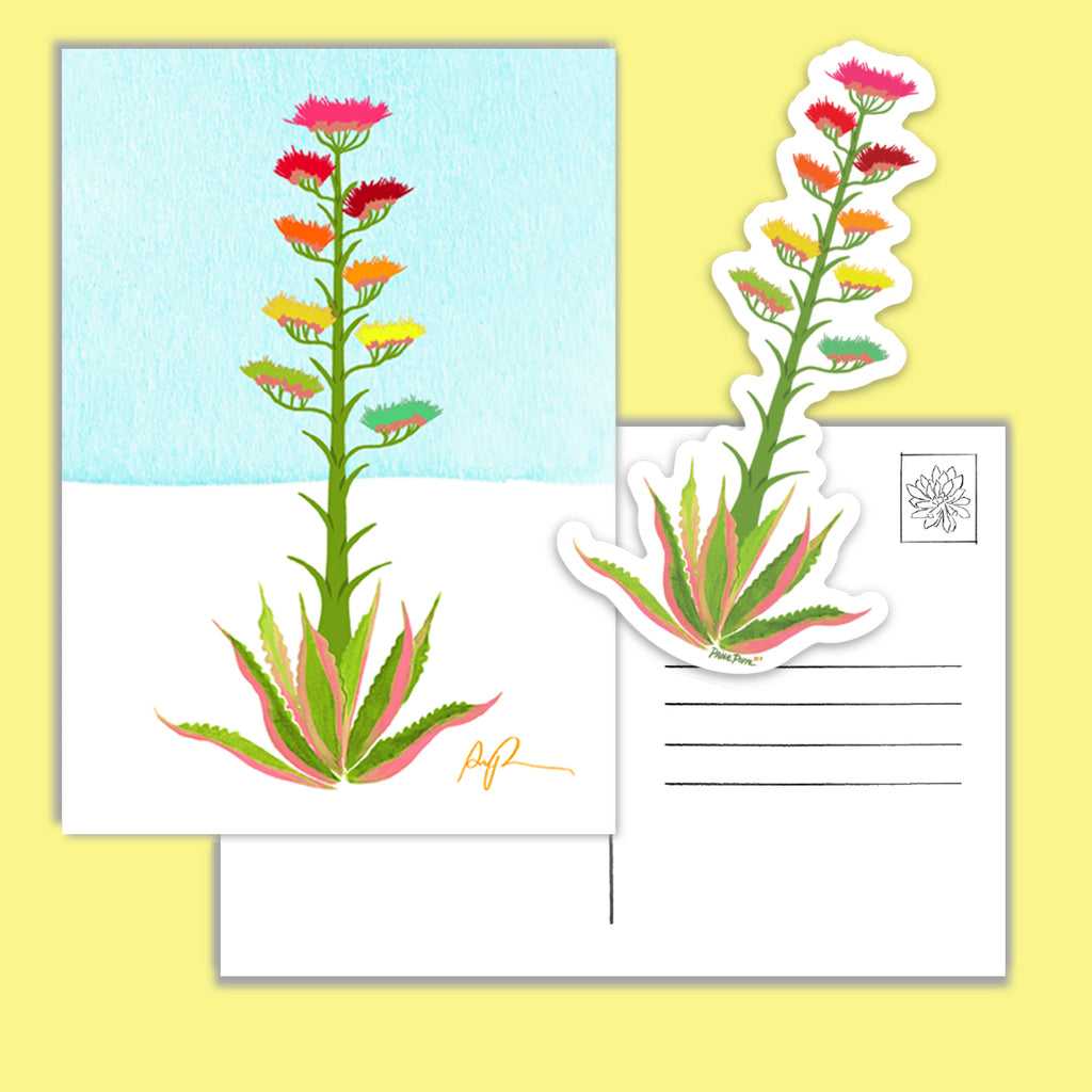 "Technicolor Agave" Sticker