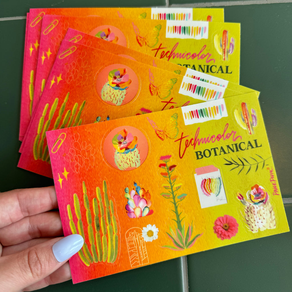 "Technicolor Botanical" Sticker Sheet