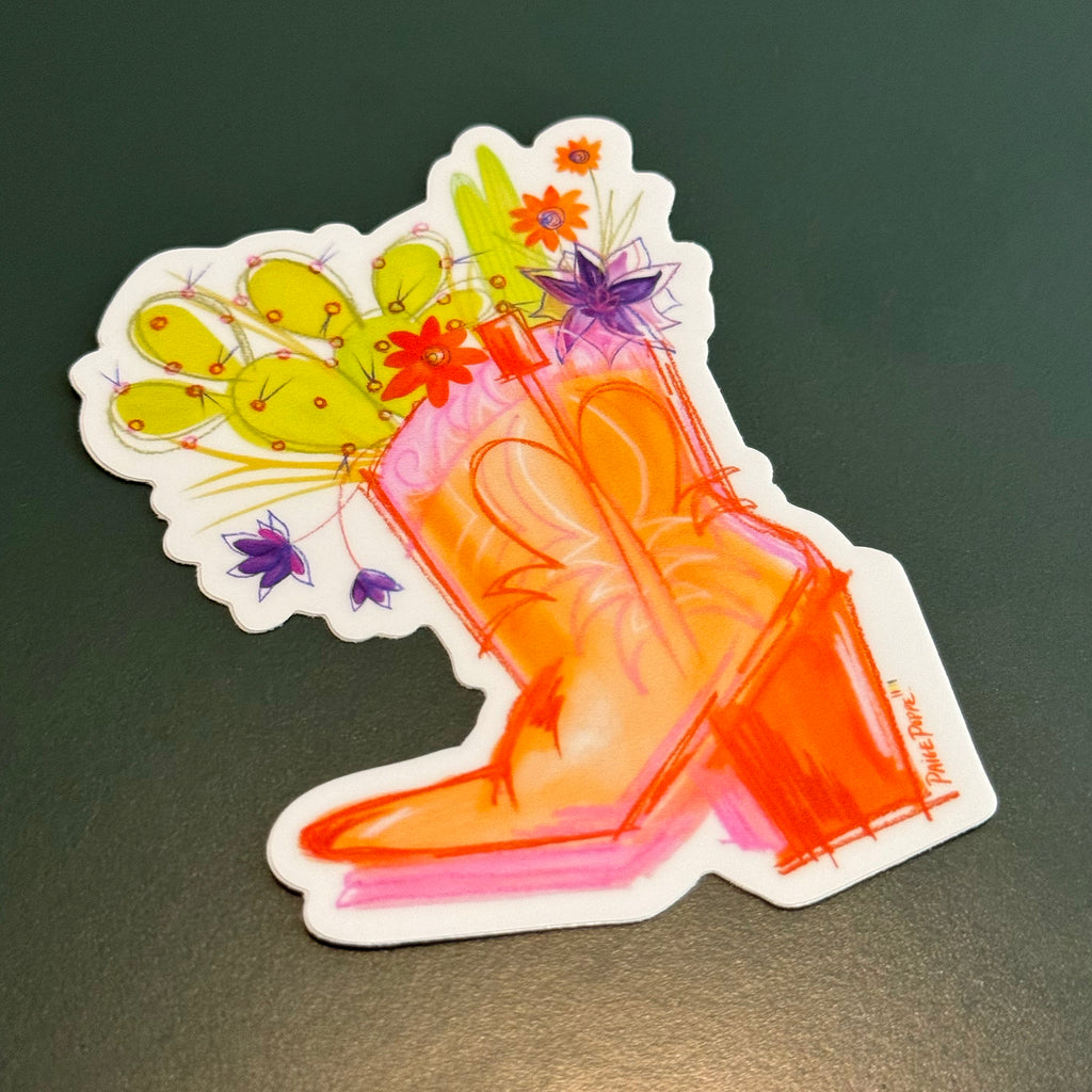 "Blooming Boot" Sticker