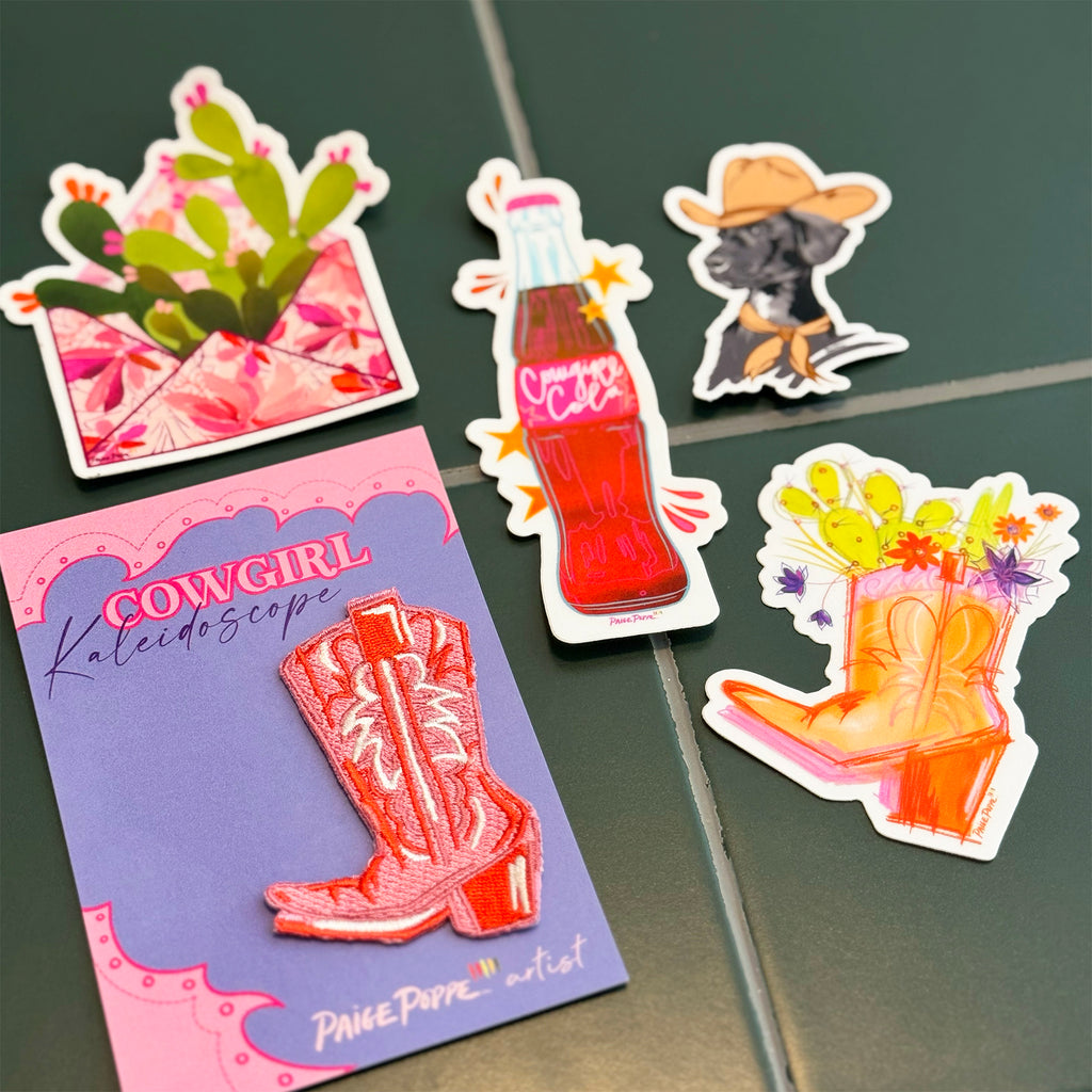 "Pink Cowgirl Boot" Patch