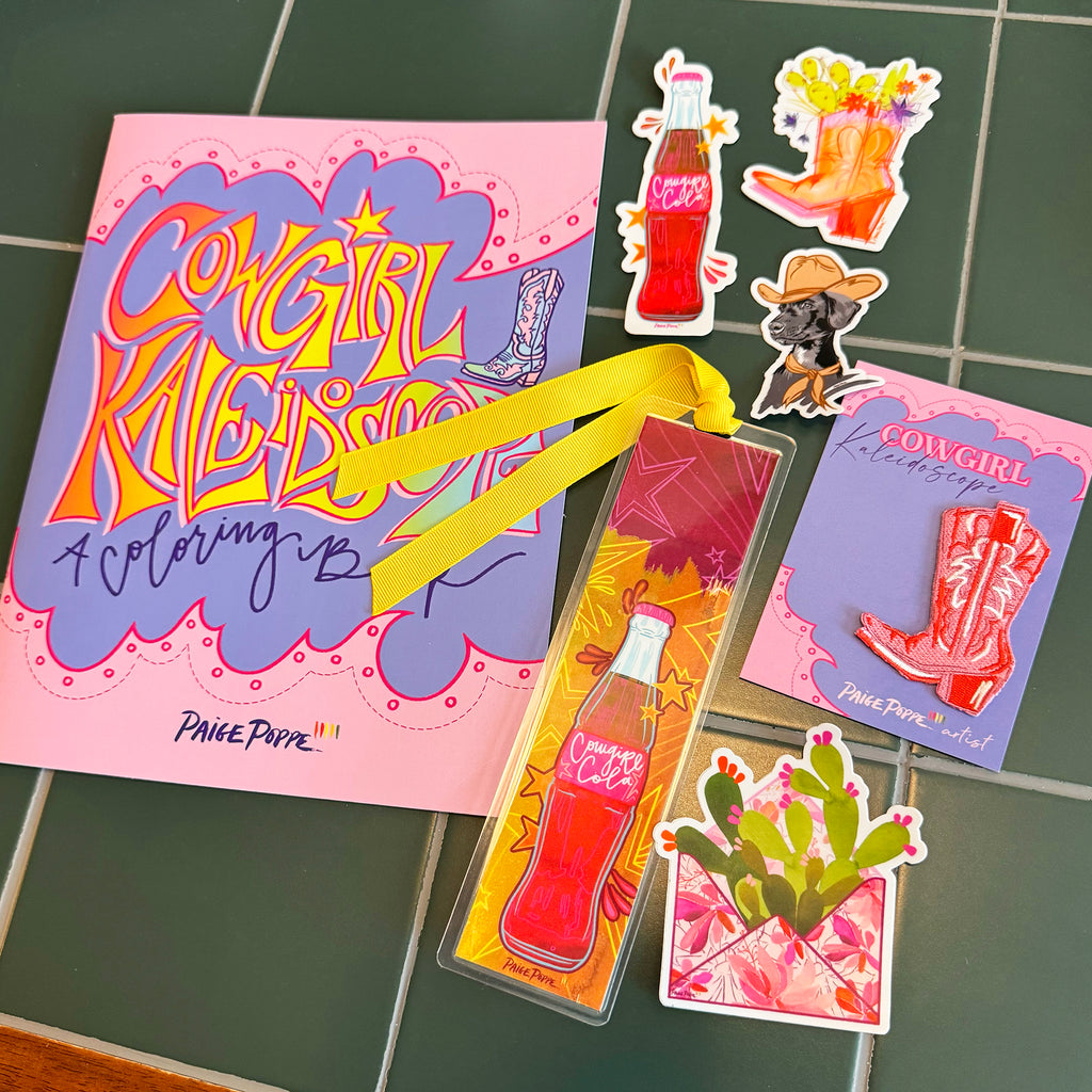 "Cowgirl Kaleidoscope" Coloring Book
