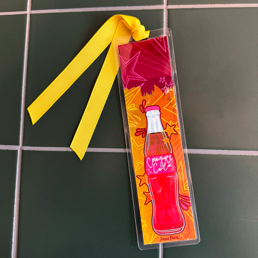 "Cowgirl Cola" Ribboned Bookmark